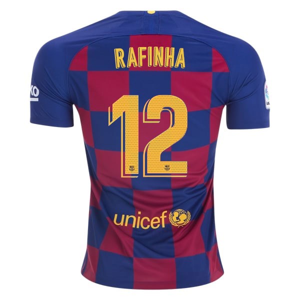 Camiseta Barcelona NO.12 Rafinha Primera equipación 2019-2020 Azul Rojo